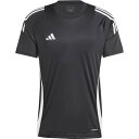 【送料無料】【3000円均一4XLTのみ】【廃番メル】 adidas(アディダス) メンズ 半袖 サッカー TIRO24 トレーニングシャツ Tシャツ プラクティスシャツ ブラック×ホワイト HEJ10-IJ7676-4XLT【24☆】(4)