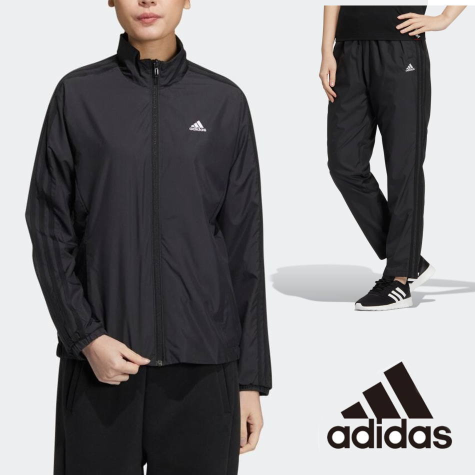 アディダス ウィンドブレーカー レディース 【送料無料】【11000円均一】アディダス (adidas) スリーストライプス ウィメンズ レディース ウインドブレーカージャケット パンツ 上下セット レギュラーフィット オールウェザー ジャケット パンツ トラックスーツ WI008-HM2802-TA025-HM2818【22★】