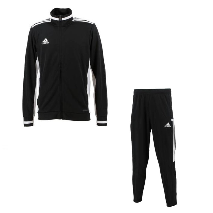 【送料無料】adidas(アディダス) メンズ ジャージ 上下セットマイチーム トラック スーツ 3ストライプス トラックジャケット パンツ 上下セット ジャージ 上下 トレーニング ウエア ブラックホワイト S/M/L/XL/XXL DW6763Z-DW6755Z-BLKWHT【22★】