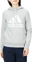 【送料無料】【4500円均一 】【廃番】adidas(アディダス) 長袖 スポーツ ウェアレディース・ウィメンズ WESSBL裏起毛SWTパーカーモクグレーヘザー×ホワイト 28879-GL0719【23☆】