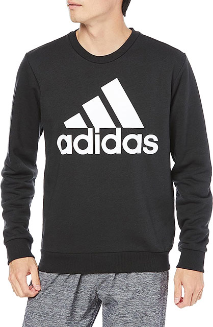 【送料無料】【4000円均一】【廃番】adidas(アディダス) スウェット 長袖 Tシャツメンズ MESSBLウラキモウネックSWTブラック×ホワイト 29196-GK9074【23★】