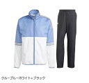 【送料無料】【上下セット】【廃番追】adidas (アディダス) ウインドブレーカー 上下セット メンズ TENNIS TEAM 裏トリコ ウィンドジャケット+ウィンドパンツ セットアップ スポーツウェア 　クルーブルーホワイト＋BKHBB74-IK6093-HBB77-IK6098【23★】