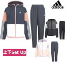 【送料無料】【上下セット】アディダス (adidas) チーム ルーズフィット ウインドブレーカージャケット＋ パンツ ウィメンズ レディース ウインドブレーカージャケット パンツ 上下セット ルーズフィット IEH73-IK9868-IEH72-IK9866【23★】