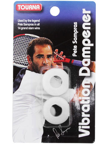 【送料無料】【よりどり3個以上で各200円引き】TOURNA（トーナ）UNIQUE(ユニーク)Pete Sampras Vibration Dampener サンプラス2個入り WH×WHVIB-0-W【定番】