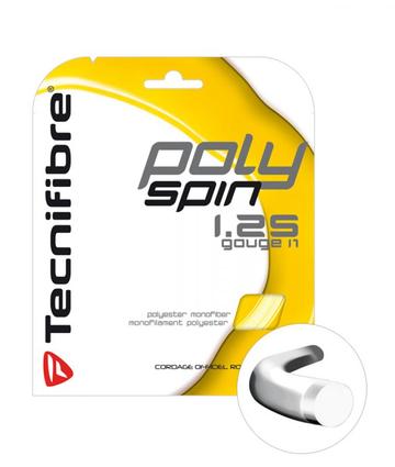 【送料無料】【よりどり3個以上で各200円引き】【ノンパケ2張り】Tecnifibre(テクニファイバー)POLY SPIN 1.25イエローTFGP16-YE-non