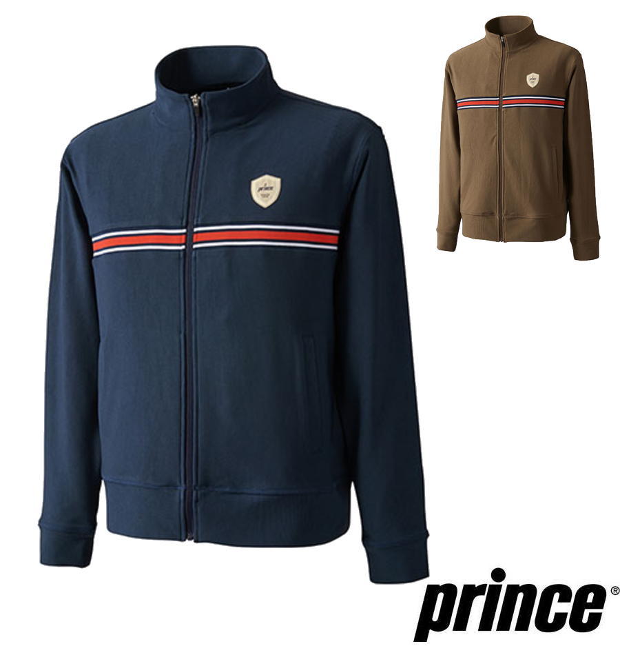 【送料無料】【9000円均一】Prince(プリンス) メンズ ジップアップ ジャケット 長袖フルジップメンズ ユニセックス テニス フリースジャケット ネイビー MF2611【22★】