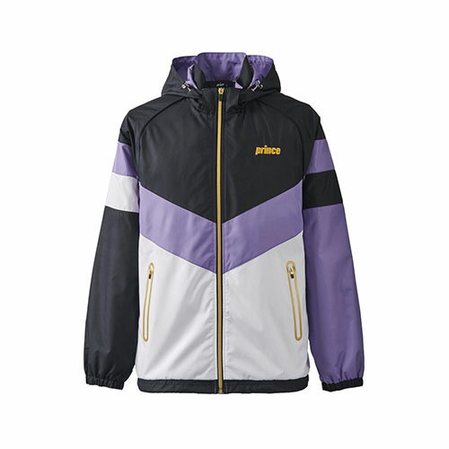 【送料無料】 prince（プリンス）テニス ウェア ユニセックス ウィンドジャケット バイオレット×ブラック TMU662T-135【23★】