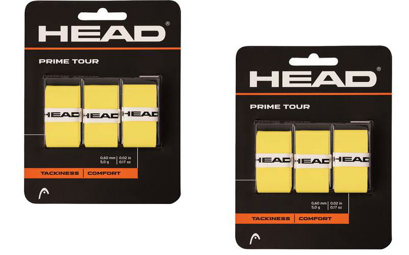 【送料無料】【2個セット】【よりどり3個以上で各200円引き】HEAD(ヘッド)Prime Tour(プライムツアー)3Pグリップテープ 3本入りイエロー　285621-YW-2SET　【定番】