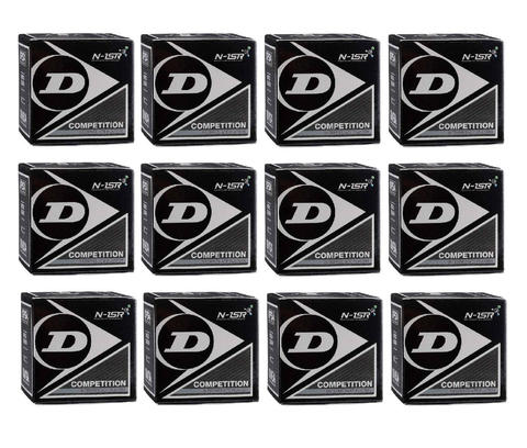 DUNLOP(ダンロップ)COMPETITIONスカッシュボール1箱1球入り×12箱セットブラック×シングルイエロードットDA50030-12SET●●