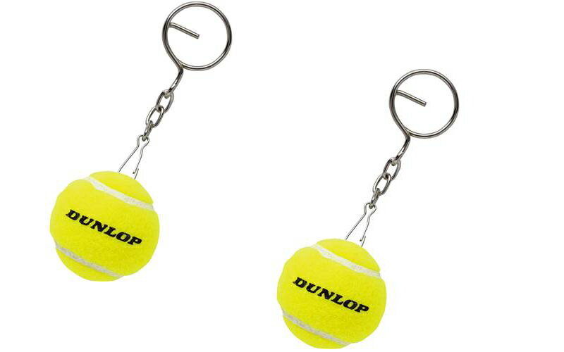 【送料無料】【2個セット】DUNLOP(ダンロップ) ミニチュアボール テニス キーホルダーTAC8202-303-2SET 【定番】
