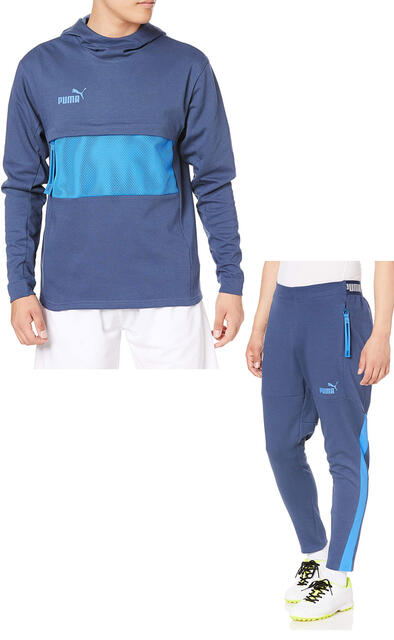 【送料無料】【上下セット】【8000円均一 Mサイズのみ】【廃番メル】puma(プーマ)サッカーウェア メンズ FTBLNXT カジュアル フーディーパンツ 上...