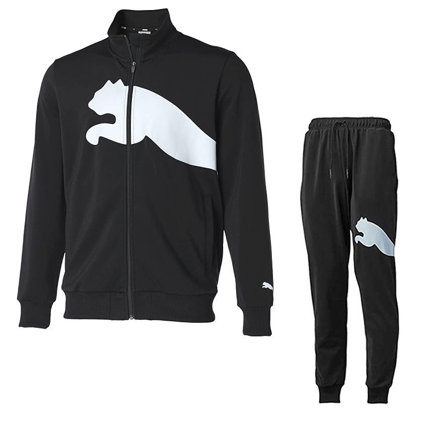 楽天La foresta d’Italia【送料無料】puma（プーマ） メンズ ニット ジップアップ ジャージー 上下セットプーマ トラックスーツ ジャージ上下 ジャケット パンツ セットアップ トレーニング 普段着 リラックス 部屋着プーマブラック 　522643-522644-01【22★】