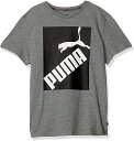 【送料無料】【130cmのみ】【廃番】puma(プーマ) 綿100% 半袖 Tシャツボーイズ・キッズ・ジュニア ビッグロゴ Tシャツ ミディアムグレーヘザー 5...