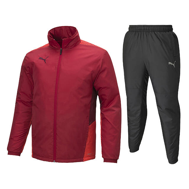 puma(プーマ) サッカー ウェア メンズ TEAMCUP TR ナカワタ ジャケット パンツ 上下セット>チリペッパー×プーマブラック 657734-...