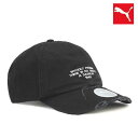 【送料無料】【3500円均一】【廃番追メル】puma(プーマ)メンズ ユニセックス ディストゥレス BB キャップ コットンツイルキャプ ブロークン ブラック 025910-01 【24☆】