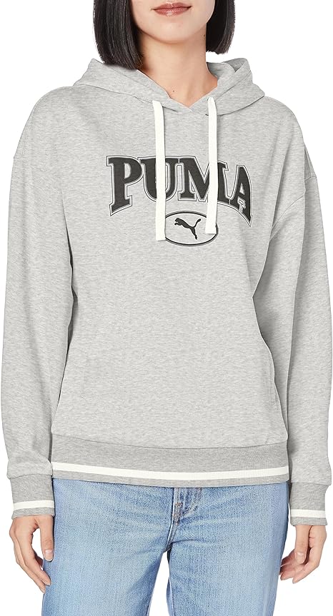 【送料無料】【廃番追】puma（プーマ） 裏起毛 ロング パンツウィメンズ SQUAD フーディ スウェットパーカー トレーナーライトグレーヘザー 623332-04 【23★】