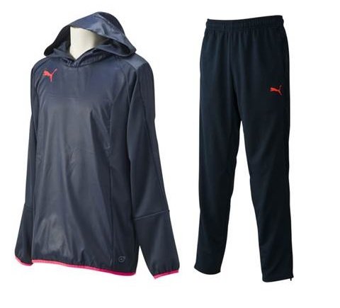 PUMA(プーマ)メンズEVOTRG ハイブリッドスウェットピステ 上下セットトレーニングウェアトータルエクリプス654704-654705-01-O