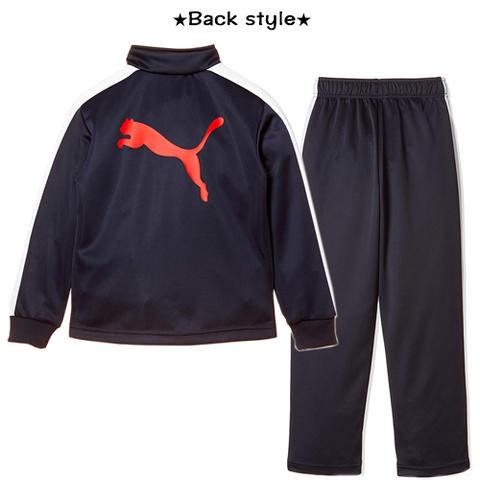 【送料無料】【廃番】【よりどり3個以上で各200円引き】PUMA(プーマ)キッズ・ジュニアトレーニングウェア 上下セットネイビー753153-753154-02【19☆ヤフ】●●