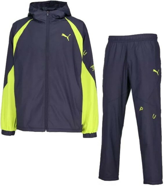 【送料無料】【上下セットアップ Mサイズのみ】【廃番】puma（プーマ）TAD 裏起毛トリコットライナー ウインドシャツ ウインドパンツ サッカー メンズ トレーニング プーマ ジャケット＋ パンツ セットアップ　ニューネイビー 528011-528012【25★】