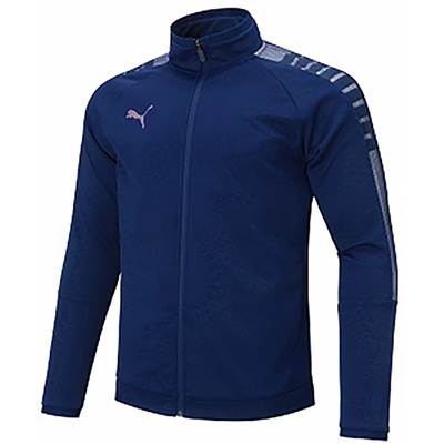 動きやすいカッティングのトレーニングジャケット（ジャージ）。 肩から袖のメッシュ切替えの奥に、PUMAロゴがさりげなくアピール。 吸汗速乾機能付き。右胸のキャットプリントは、見え方によっていろいろ な色に変化します。 素材：ポリエステル100％ 機能：吸汗速乾 性別：メンズ 原産国：ベトナム