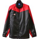 【送料無料】【4000円均一 Sサイズのみ】【廃番】Champion(チャンピオン)ウィンドブレーカー長袖スポーツウェア ジャケットメンズブラック×レッドC3N...