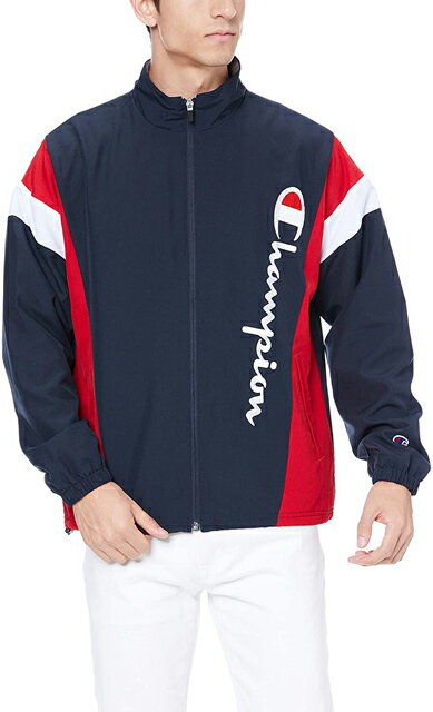 【送料無料】【6000円均一】【廃番】【よりどり3個以上で各200円引き】Champion(チャンピオン)ジャケット長袖スポーツウェアメンズネイビーC3QSC02-370【21☆】