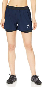 【送料無料】【4000円均一】【廃番】Champion(チャンピオン)SHORTS 2-IN-1レディース・ウィメンズスポーツウェア ショートパンツダークブルーCWRS520-385【21☆】