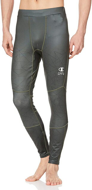 Campion(チャンピオン) の ロング タイツ です。 フィットネス、トレーニングなどに カラー：スレイトグレイ サイズ：XL 素材：[本体]2way Stretch Jersey(ポリエステル94%、ポリウレタン6%)、[メッシュ](ポリエステル90%、ポリウレタン10%) 機能：撥水、防風 サイズ目安 SIZE:XL 前股上:23cm 股下:68.5cm 平置きでのウエスト幅:35.5cm 渡り幅:26.8cm 平置きでの裾口幅:11.5cm 画像について：お使いの液晶機種やモニター環境、撮影に使用している光源と商品をご覧いただく光源の違い等により商品のお色と画像の色合いが異なって見えることがございます。 ご了承ください。