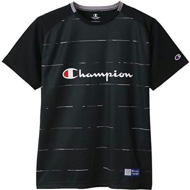 【送料無料】【3000円均一】【廃番】Champion チャンピオン 抗菌 防臭 半袖 Tシャツメンズ プラクティス Tシャツブラック C3TV307-090【21★】