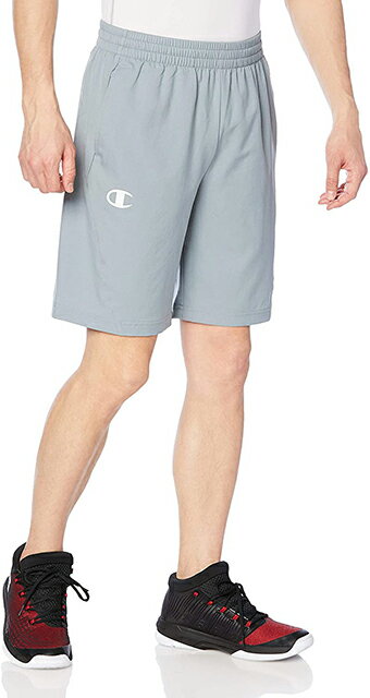 【送料無料】【4000円均一】【廃番】Champion(チャンピオン) 吸汗速乾 ショートパンツメンズ バスケ PRACTICE PANTSミディアムグレー C3SB551-050【22☆】