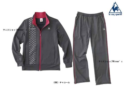 【送料無料】【よりどり3個以上で各200円引き】【廃番】ルコック スポルティフ（le coq sportif）レディースウォームアップウェア上下セットチャコールQB555323-QB455323-CHC【12★ヤフ2】●●