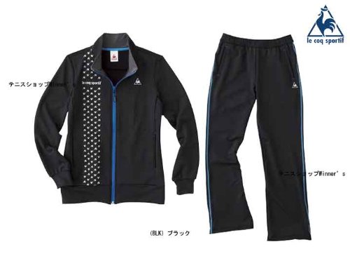 【送料無料】【よりどり3個以上で各200円引き】【廃番】ルコック スポルティフ（le coq sportif）レディースウォームアップウェア上下セットブラックQB555323-QB455323-BLK【12★ヤフ2】●●