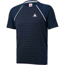 【送料無料】【よりどり3個以上で各200円引き】【廃番】le coq sportif（ルコック）メンズ半袖シャツネイビーQTMNJA08-NVY【19★】●●