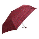 【送料無料】【2000円均一】大格子 大寸 チェック 折りたたみ傘 58cm レッド MK481800-RD (16☆) (雨傘)(婦人傘)