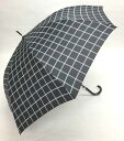 【送料無料】【2000円均一】【廃番】ユニセックス ベーシック チェックプリント ジャンプ傘 65cm ブラック MK481200-BK【婦人傘】【紳士傘】【17☆】