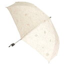 【送料無料】【よりどり3個以上で各200円引き】レディース・ウィメンズ日本製 晴雨兼用綿麻生地 グリッタープリント50cm 折りたたみ傘アイボリー27-2500...