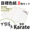 【1500円均一】空手目標色紙でモチベーション維持!寄せ書き サイン色紙にも もちろんOK当店オリジナル スポーツ色紙空手 5枚セットLA60035-5SET【...