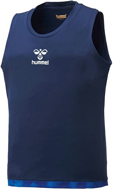 【送料無料】【3500円均一 Mサイズのみ】【廃番】hummel(ヒュンメル) 袖無し スポーツ ウェアメンズ ユニセックス バスケットタンクトップネイビー HAPB5012-70-M【21★】