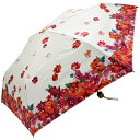 【送料無料】【3000円均一】晴雨兼用 花柄折畳み傘 50cm 折りたたみ傘 ホワイト HM00804F-WH 【18★】