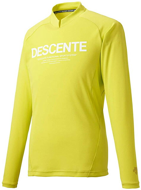 【送料無料】【2500円均一】【廃番】DESCENTE(デサント)バレーボールウェア 長袖シャツメンズナガソデプラクティスシャツイエロー×ホワイトDVUOJB52-YL【21★】