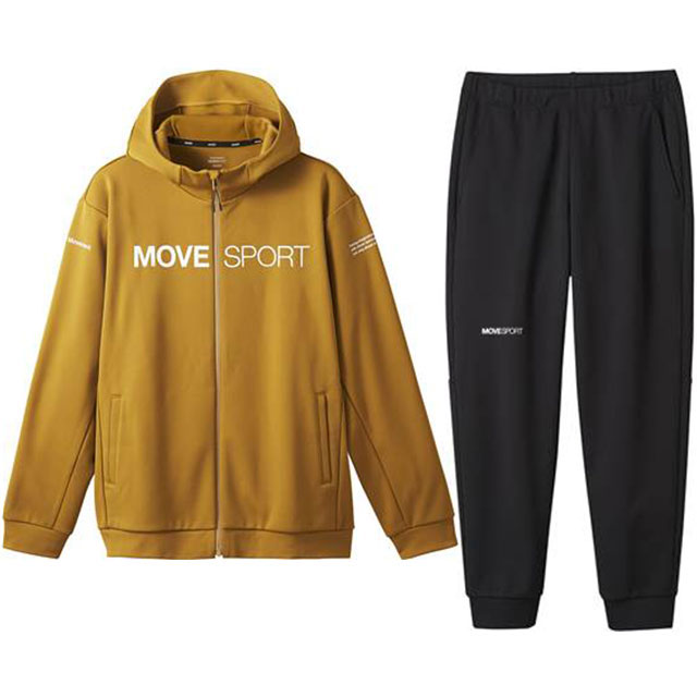 【送料無料】【上下セット】DESCENTE(デサント) 裏起毛スウェット 長袖 長ズボンメンズ S.F.TECH フーディー&ジョガーパンツベージュ×ブラック ...