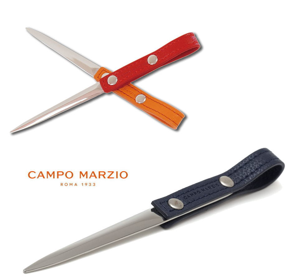 【送料無料】【イタリアブランドCAMPO MARZIO】エコレザー ペーパーナイフ カッターナイフ ペーパーカ..