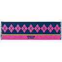【よりどり3個で送料無料】TSP(ティーエスピー)VICTAS(ビクタス) アーガイルJQスポーツタオルピンク044405-0300【19☆】●●