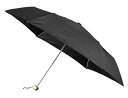 【送料無料】レディース・ウィメンズ 無地 撥水性の良いポンジー仕様 軽量楽々ミニ 50cm 折りたたみ傘 黒 5128-BK【17★】【婦人傘】【雨傘】