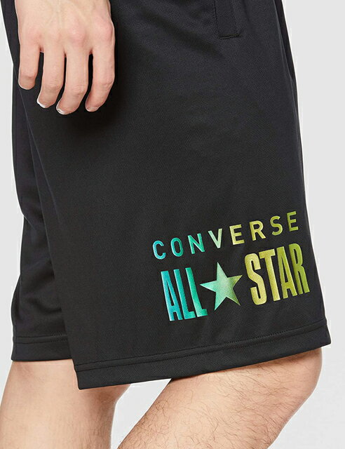 【送料無料】【廃番】CONVERSE(コンバース) 吸汗速乾 バスケメンズ プラクティスパンツ(ポケット付き)ブラック×グリーン CB211855-1948【21★】 3