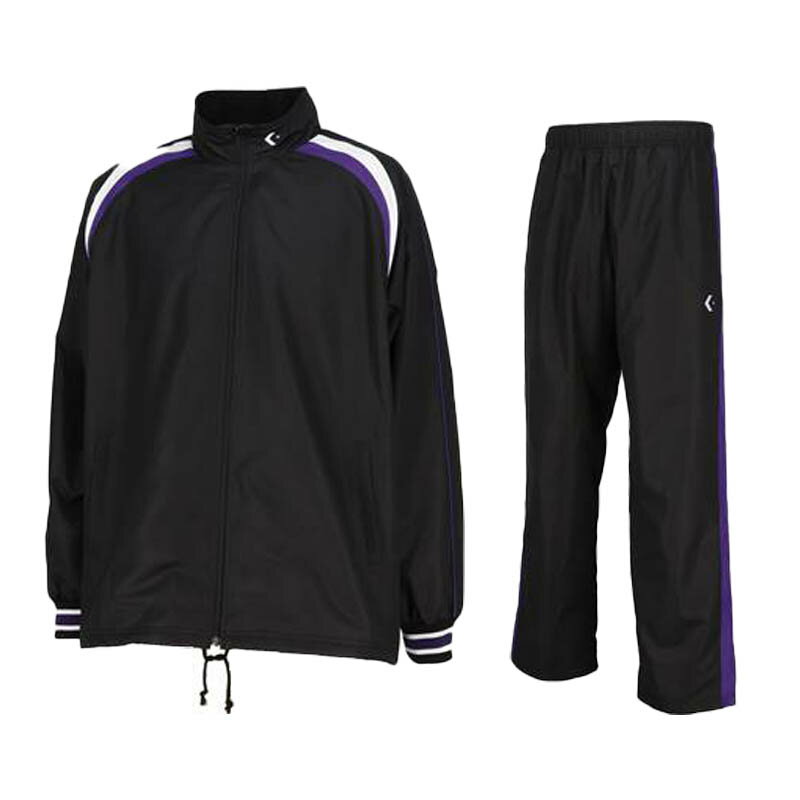 【送料無料】【上下セット】CONVERSE(コンバース) メンズ ユニセックス 6F ウォームアップウェア ジャケット+パンツ バスケットボール ブラック×パープル CB162506S-CB162506P-1975【16★】●●