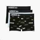 【送料無料】【Mサイズのみ】【3枚組】【廃番】LACOSTE(ラコステ)ショート ボクサーパンツ 3枚セット メンズ 下着メンズ ボクサー ショーツ 3枚セット コットン ストレッチ スポーツ インナーにも ストレッチコットントランクショーツ3パック 5H8394-ILV【24☆】