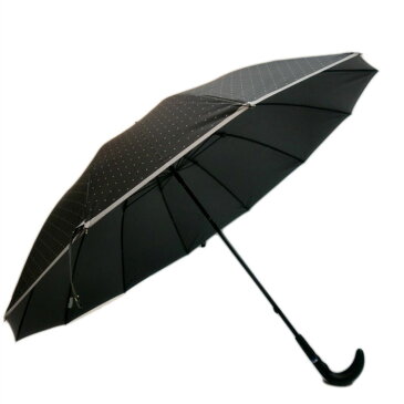 【よりどり3個で送料無料】晴雨兼用傘 紳士ドットプリント12本骨UVカット99％手開き傘　65cmグレー3512215(16☆)(雨傘)(紳士傘)