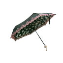 【送料無料】(雨傘)(婦人傘) レディース・ウィメンズ オパールスカラップ刺繍 丸ミニ 折りたたみ傘 (50cm) ピンク 350004-PK (16☆)