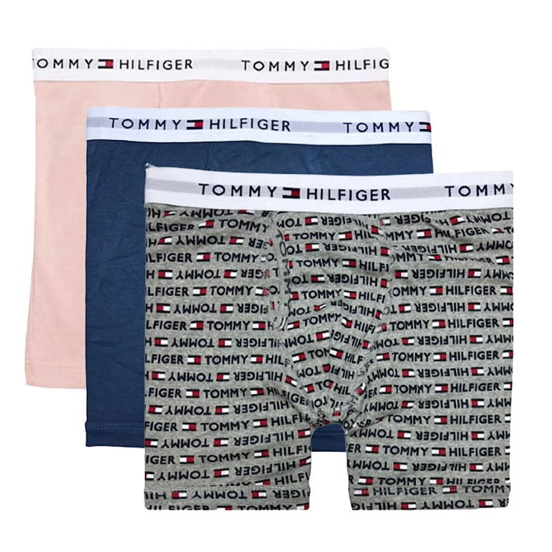 Tommy Hilfiger 【送料無料】TOMMY HILFIGER(トミーヒルフィガー)3枚組ボクサーパンツ　 綿100% メンズ アンダーウェア パック 男性 下着 3枚セット09TE015-091　【23☆】